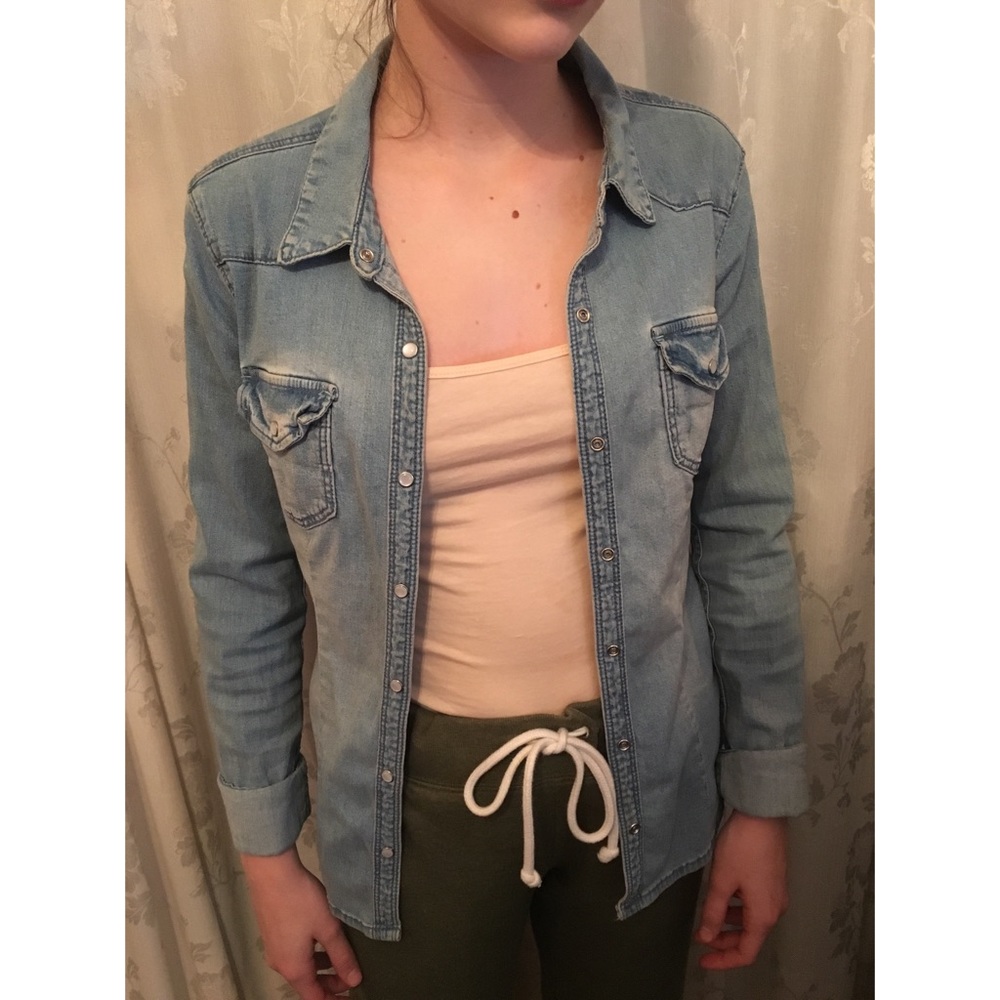 Button up denim shirt